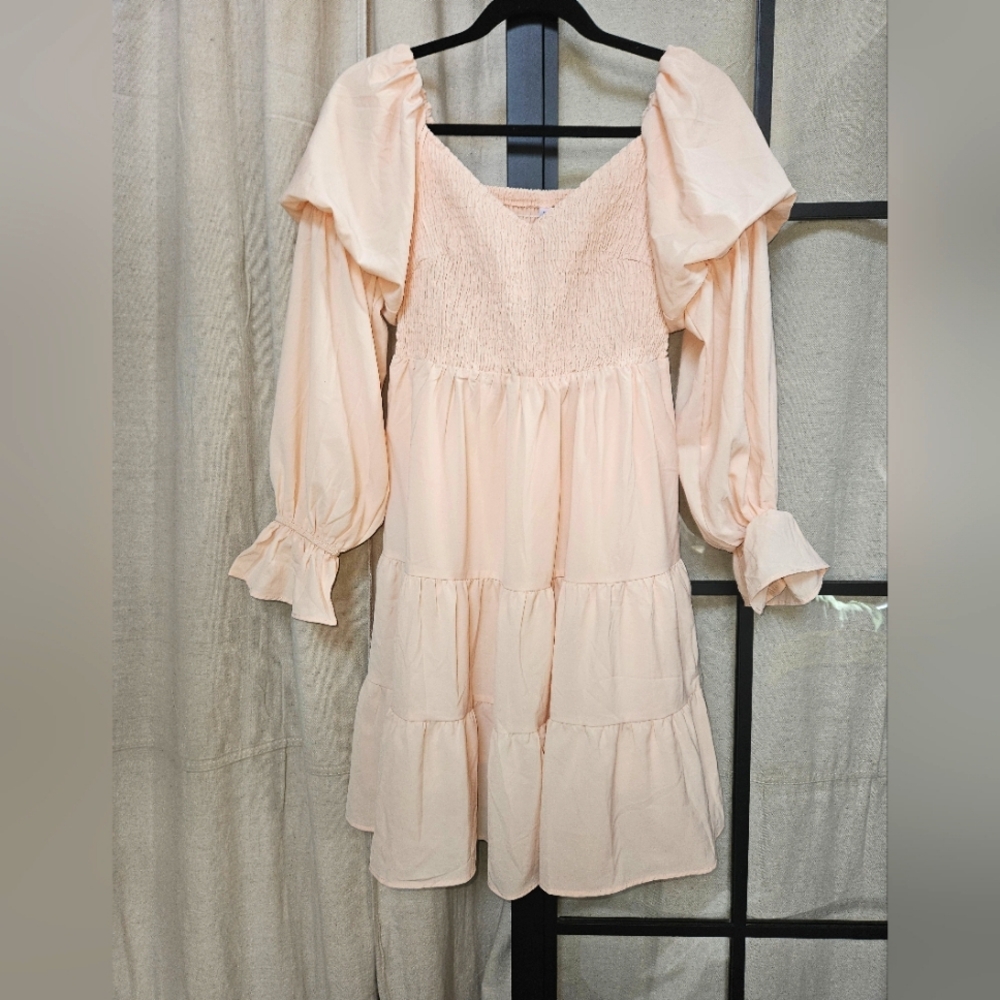 Elegant Cream Women's Dress